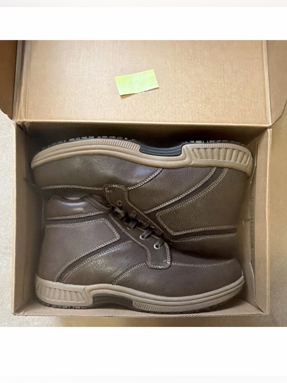 Orthofeet Men's Brown Leather Lace-Up Ankle Boots US 10.5 Comfort New with box